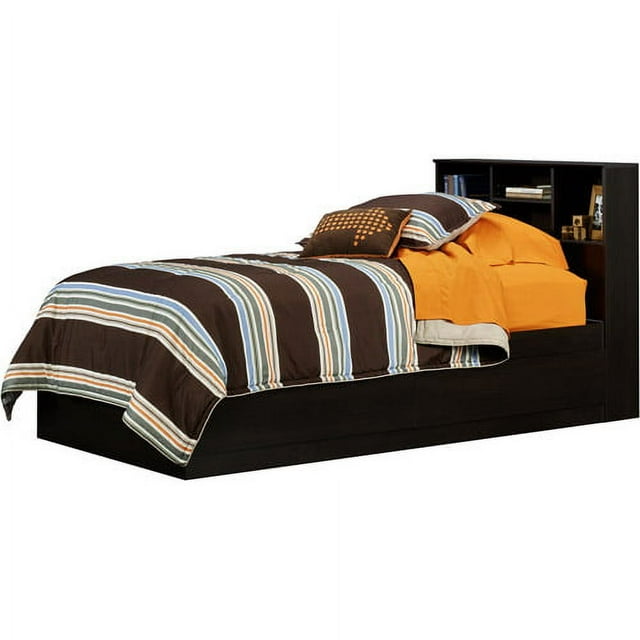 Mainstays Twin Storage Bed with Headboard, Espresso