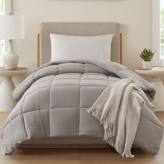 Mainstays Twin/Twin XL Down Alternative All-Season Comforter, Stone