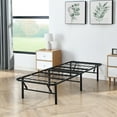 thumbnail image 1 of Mainstays Twin XL 14" High Profile Foldable Steel Platform Bed Frame with Storage Space Under Frame, No Box Spring Required, Black, 1 of 17