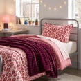 thumbnail image 1 of Mainstays Leopard Print 2-Piece Pink Comforter Set, Twin/Twin XL, 1 of 12