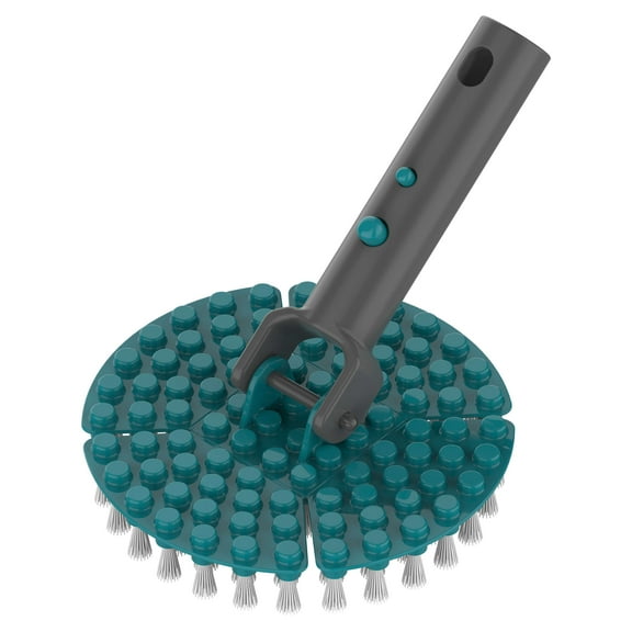 Mainstays Ultra-Flexible Polypropylene Spa Brush in Teal & Grey - 5.9 in x 5.9 in x 6.54 in