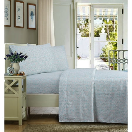 Mainstays Ultra Soft High Quality Microfiber King Mint Chevron Sheet Set
