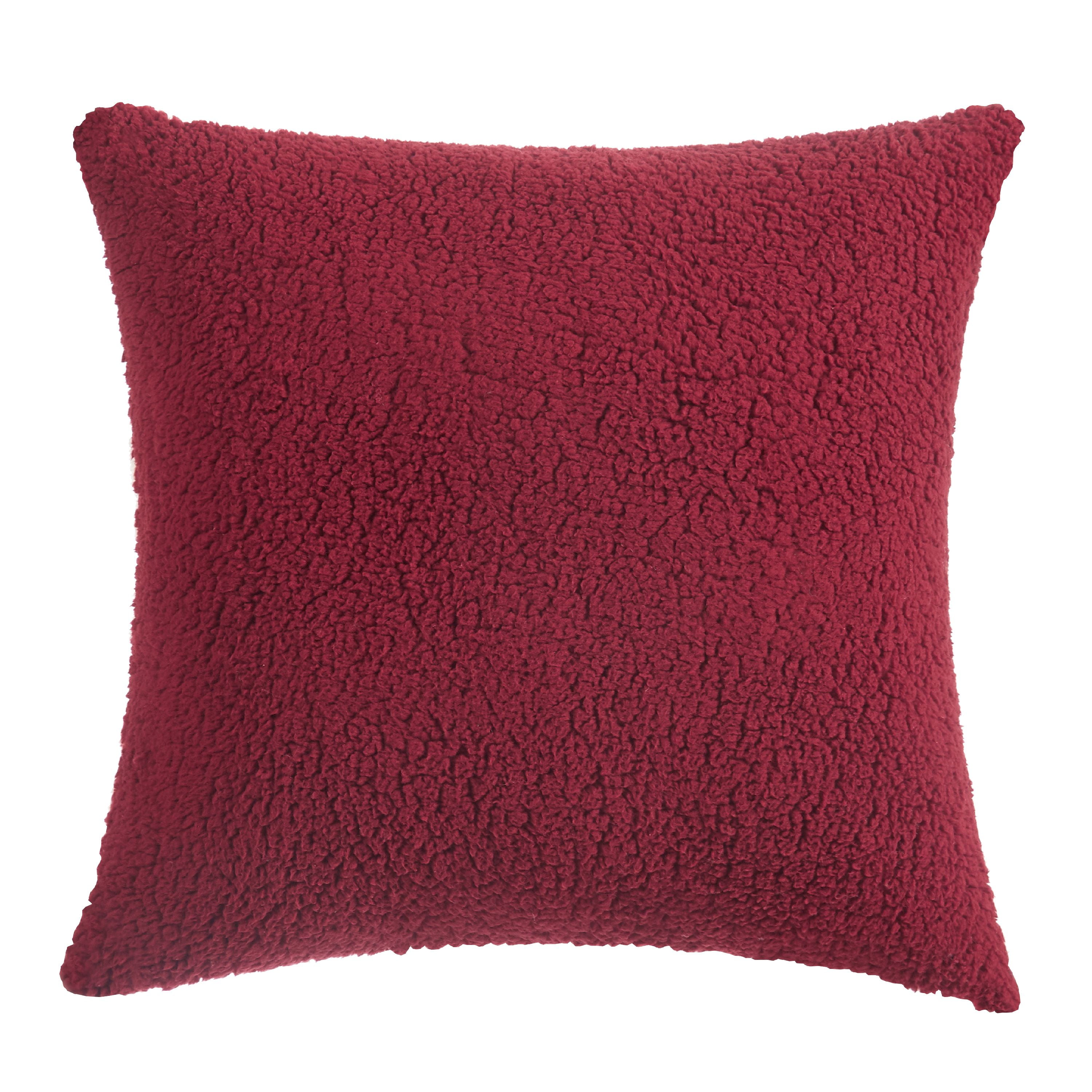 Mainstays Ultra Soft Reversible Oversized Sherpa Decorative Throw Pillow Multiple Colors Walmart
