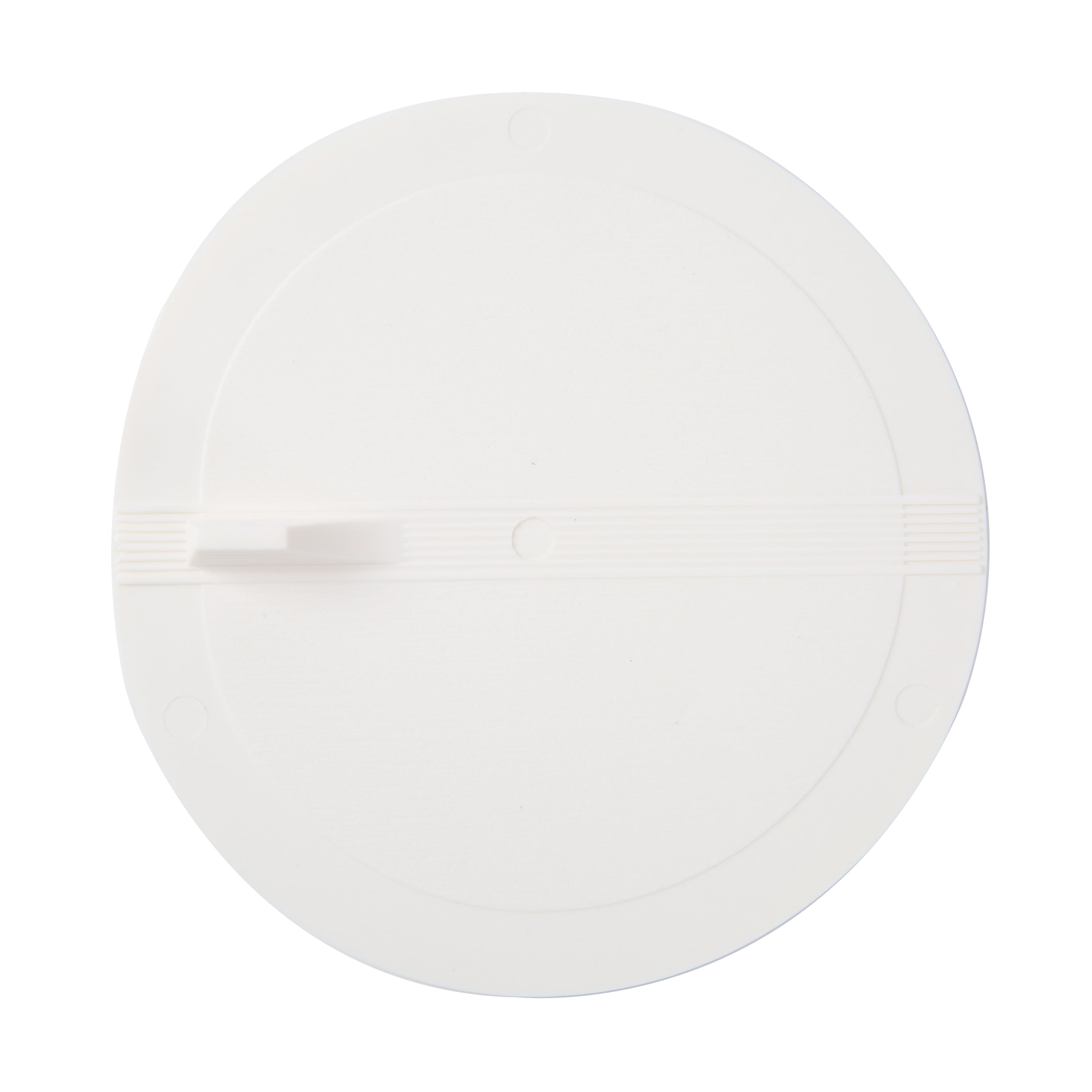Mainstays Universal White 4.9" Round Rubber Flat Suction Sink Stopper for Kitchen or Bathroom