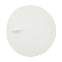 Mainstays Universal Rubber Flat Suction Sink Stopper for Kitchen or Bathroom White 4.9" Round