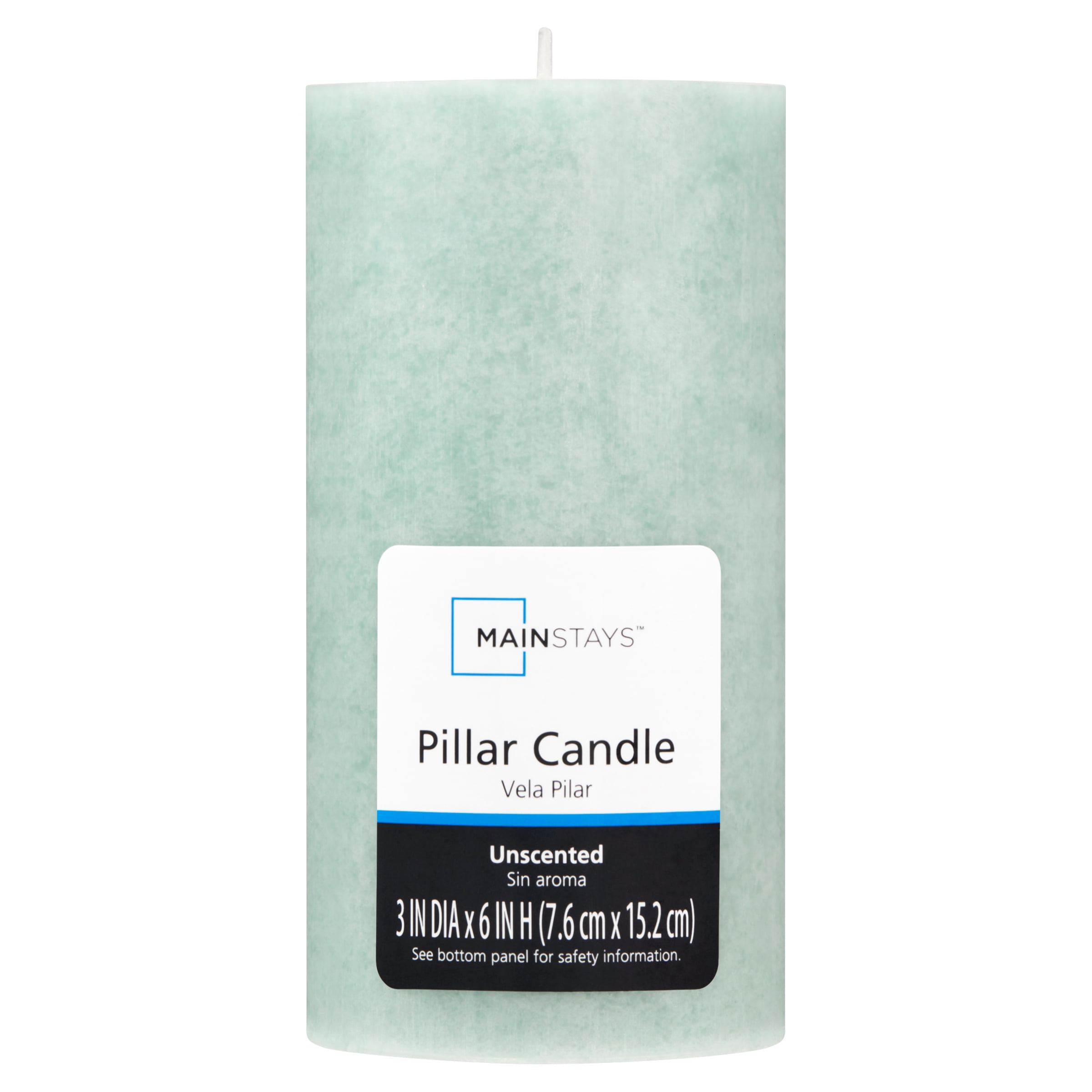 Mainstays Unscented Decorative Mottled Pillar Candles, 3 in x 6 in