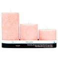 thumbnail image 1 of Mainstays Unscented Decorative Mottled Pillar Candles Set (3x3, 3x4. and 3x6), Pink Mottled Color, 1 of 5