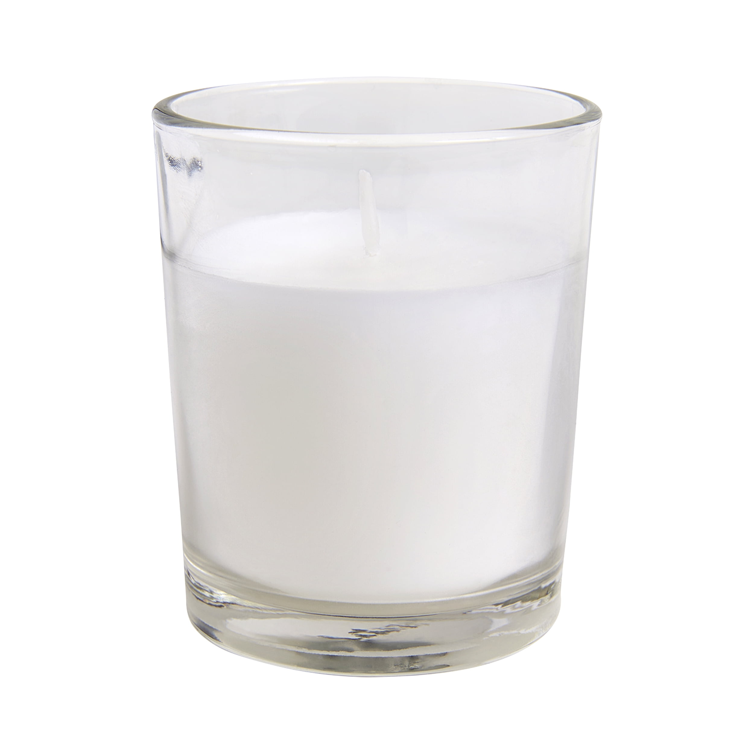 Mainstays Unscented Filled Votive Glass Candles, White, 12Pack Votive