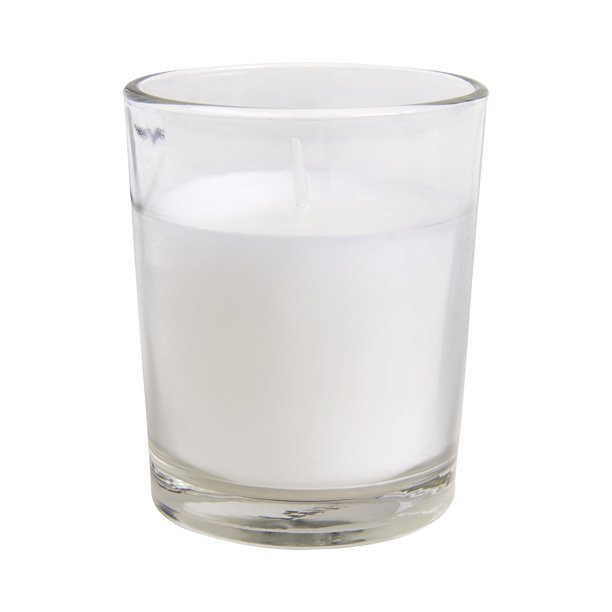 Mainstays Unscented Filled Votive Glass Candles, White, 12Pack Votive Candles