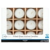 Mainstays Unscented Filled Votive Glass Candles, 12-Pack Votive Candles