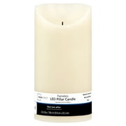 Mainstays Unscented Flameless LED Pillar Candle, Ivory, 4 x 8 in