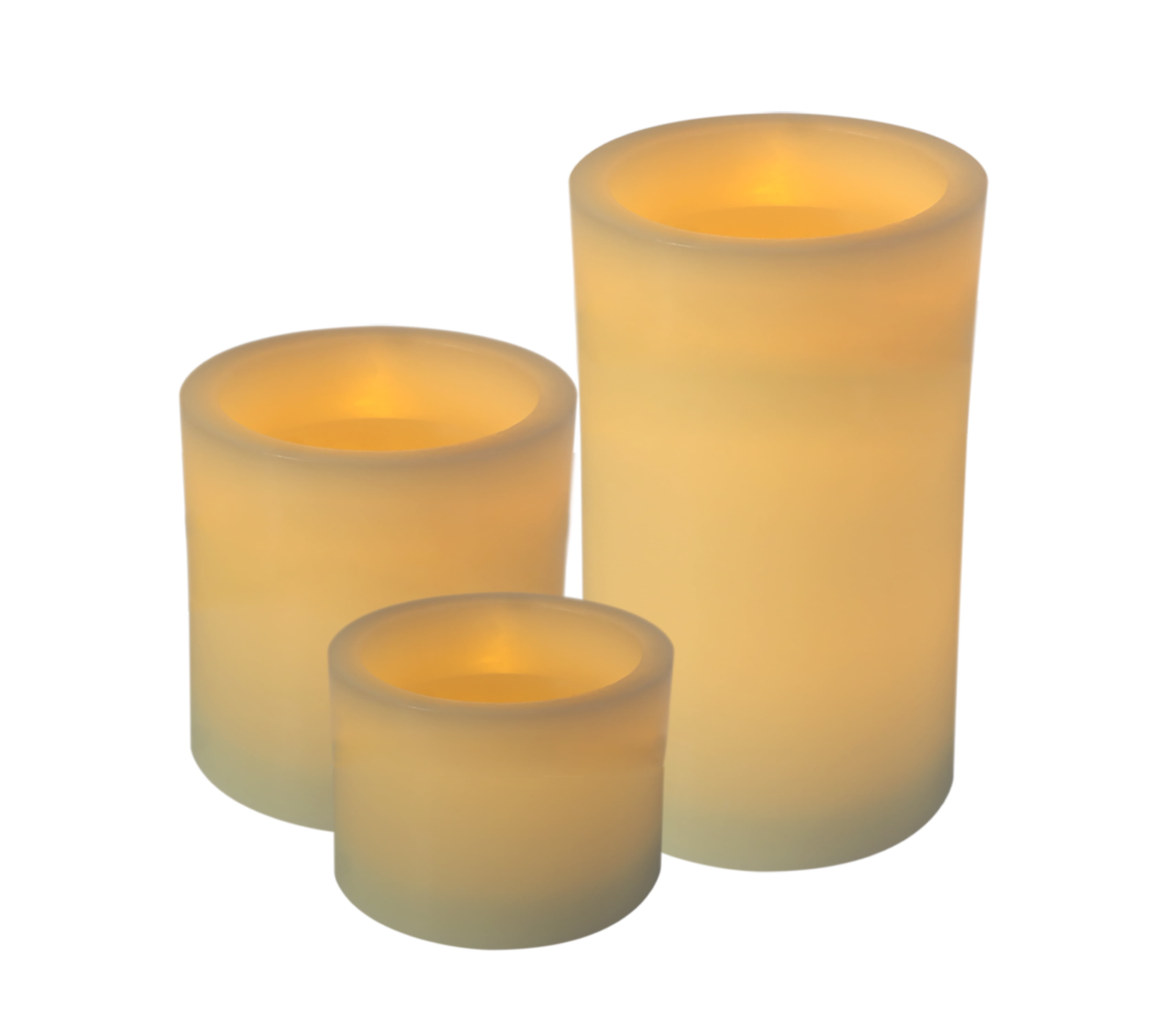 Mainstays Unscented Flameless LED Pillar Candle, Ivory, Various Sizes