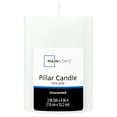 Mainstays Unscented Pillar Candle, 3 x 4 inches, White