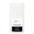 Mainstays Unscented Pillar Candles, 3 x 6 inches, White