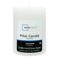 thumbnail image 1 of Mainstays Unscented Pillar Candles, 3x4 Inches, White, 1 of 5