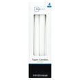 thumbnail image 1 of Mainstays Unscented Taper Candle, White, 4-Pack, 10 inches Long, 1 of 5