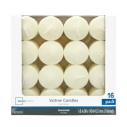 Mainstays Unscented Votive Candles, Ivory, 16-Pack