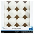 thumbnail image 1 of Mainstays Unscented Votive Candles, White, 16 Count, 1 of 6