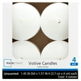 Mainstays Unscented Votive Candles, White, 4Pack