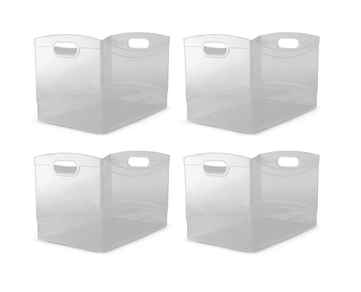 Mainstays Plastic Utility Storage Organizer Bin, Clear, 15 x 10 x 9.5