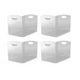 thumbnail image 1 of Mainstays Utility Storage Organizer Bin, Clear, Set of 4, 1 of 7