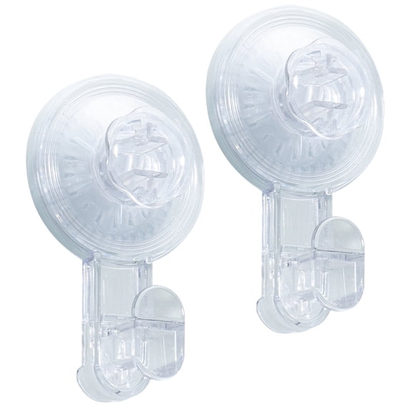 Mainstays Vacuum Suction Cup Hooks, 2 Pack, Clear