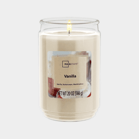 Mainstays Vanilla Single-Wick Scented Glass Jar Candle, 20 oz