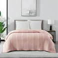 thumbnail image 1 of Mainstays Essentials Full/Queen Stripe Quilt, Red Rust Coverlet, Lightweight & Reversible Bedding, 1 of 7