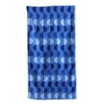 thumbnail image 1 of Mainstays Velour Beach Towel, Squiggly Geo,Blue , 28x60, 1 of 5