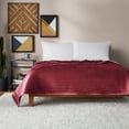 thumbnail image 1 of Mainstays Soft Velvet Quilt, King, Luscious Merlot Red, Soft & Cozy Bedding, 1 of 8