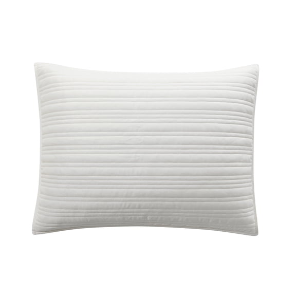 Mainstays Soft Velvet Pillow Sham, King Off-White, 1 Pack