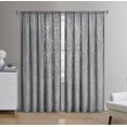 thumbnail image 1 of Mainstays Velvet Sheer Ogee Burnout Rod Pocket Single Curtain Panel, 54" x 84", Grey, 1 of 5