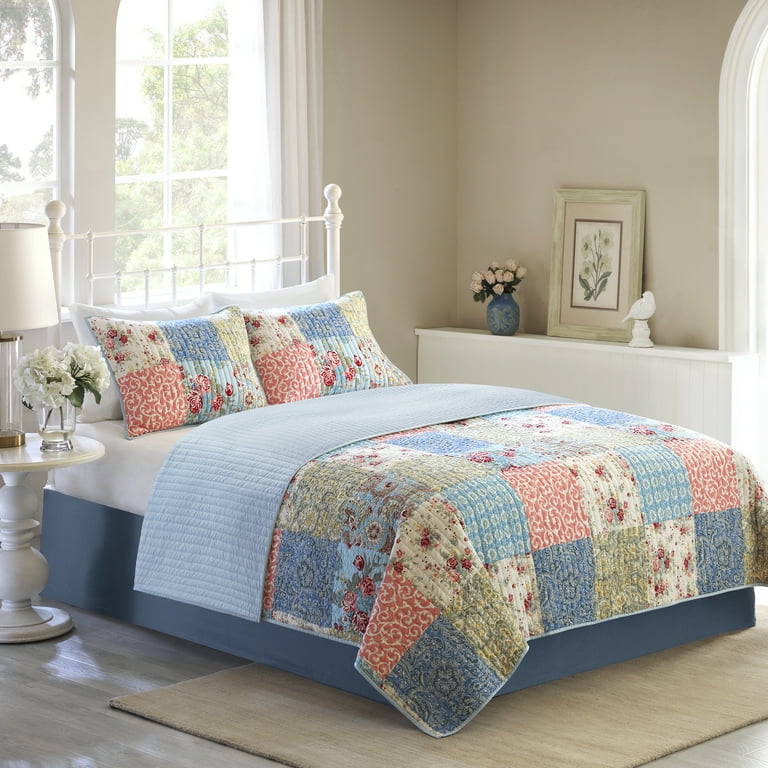 Mainstays Vintage Floral Patchwork Quilt Collection 1 Each