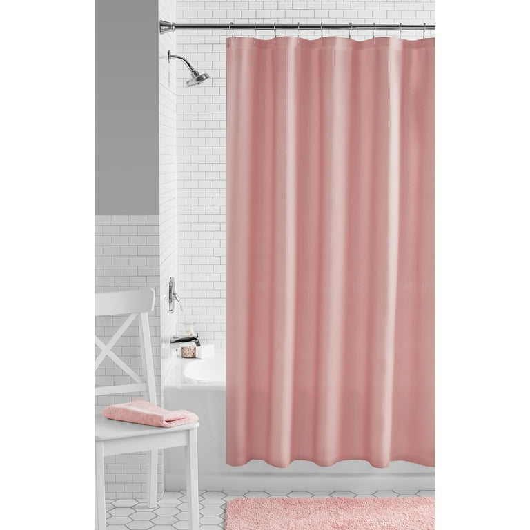 Rose colored on sale shower curtain