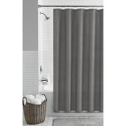Mainstays Waffle Weave Textured Fabric Shower Curtain, 72" x 72", Gray