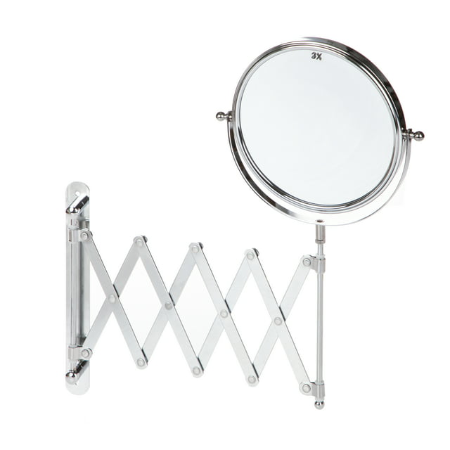 Mainstays Wall Mount Traditional Round 1X/3X Vanity Makeup Mirror ...