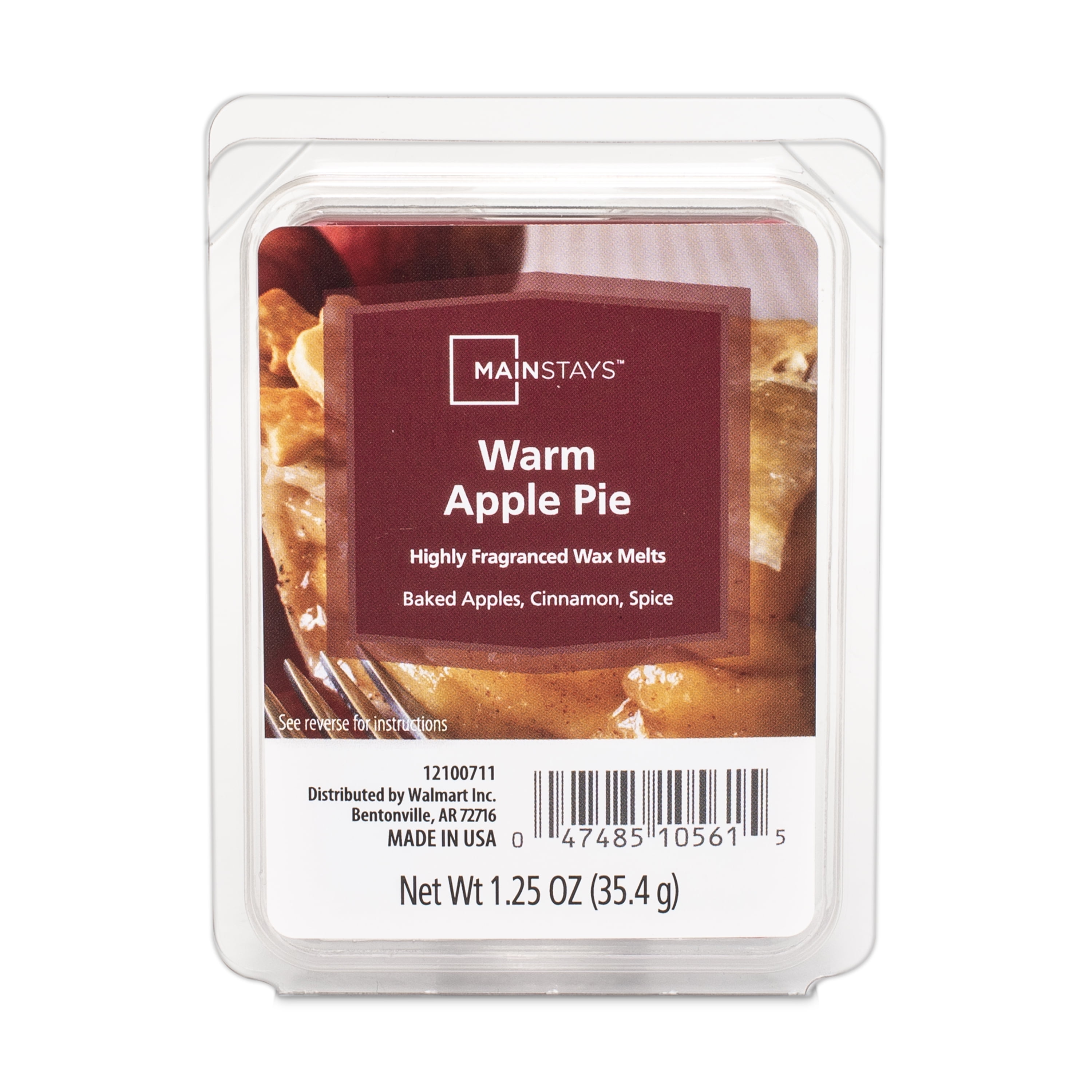 Mainstays Warm Apple Pie Scented Wax Melt, 1.25 oz