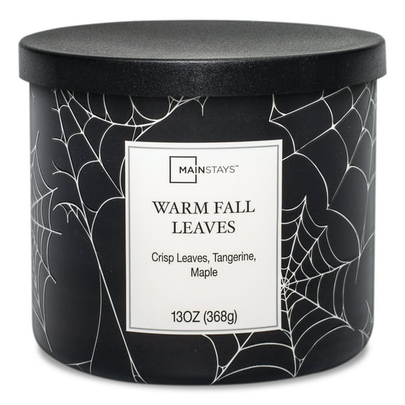 Mainstays Warm Fall Leaves Scented 3-Wick Candle, 13 oz.