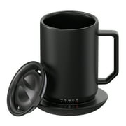 Mainstays Warming Coffee Mug, 12 oz Stainless Steel Coffee Mug with Mug Warmer Coaster and Lid