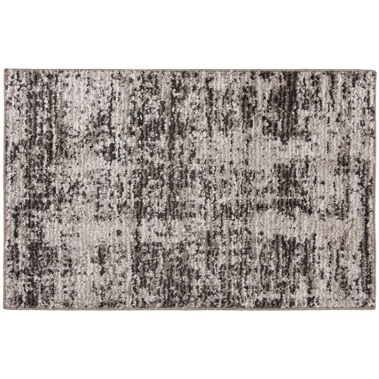 Mainstays Washable Abstract Accent Rug, Brown, 30