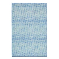Mainstays Washable Indoor Area Rug, Abstract Blue, 35.43"x55.12"