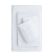 Mainstays Washed Ultra Soft Microfiber Bed Sheet Set, Queen, Arctic White, 4 Piece
