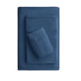 thumbnail image 1 of Mainstays Washed Ultra Soft Microfiber Bed Sheet Set, Twin-XL, Washed Indigo, 3-Piece, 1 of 7