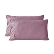 Mainstays Washed Ultra Soft Microfiber Pillowcase Set, Standard/Queen, Lilac Bloom, 2 Piece