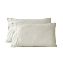 Mainstays Washed Ultra Soft Microfiber Pillowcase Set, Std/Queen, Papyrus Biege, 2 Piece