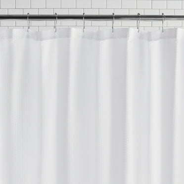 Mainstays Water Repellent Microfiber Fabric Shower Liner, 70 x 72 in., White