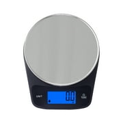 Mainstays Waterproof Digital Kitchen Scale with Blue Backlit, Black