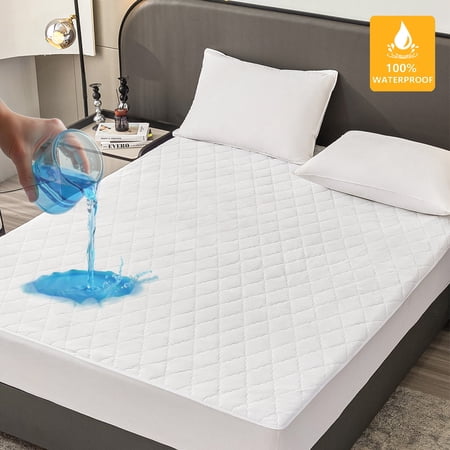 MAINSTAYS WATERPROOF MATTRESS PAD, KING 76 IN X 80 IN