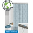Mainstays Waterproof Medallion Blue 30 Recycled PEVA Shower Curtain