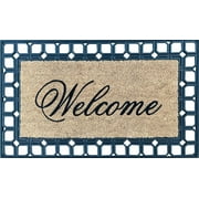 Mainstays Welcome Rubber Frame Doormat